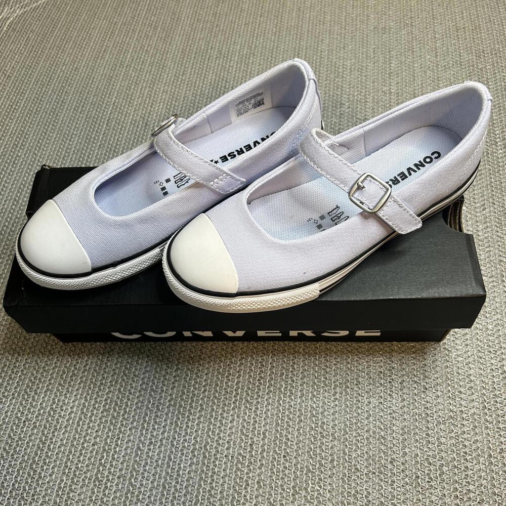New Converse Youth Mary Jane Blueberry Ice White Black Sneakers Size 1